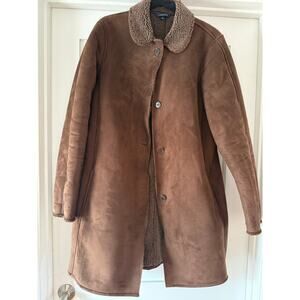 Land’s End faux shearling coat 90s vintage vibe winter staple